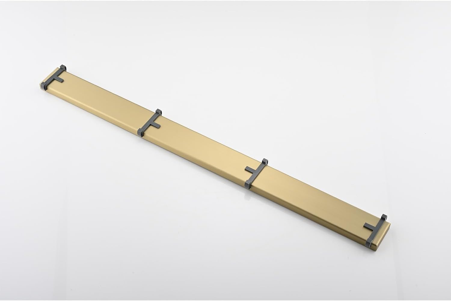 24 Inches Linear Shower Drain with Brushed Gold Hair Strainer