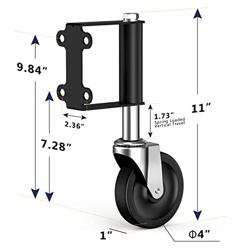 Ronlap Heavy Duty Gate Wheels 220 Lbs 4 Inches Black 2 Pack 1