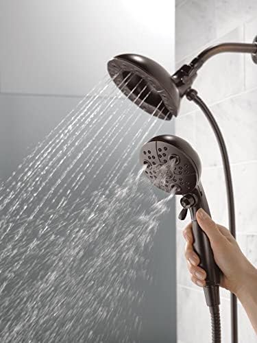 Delta H2Okinetic In2ition 5-Setting Handheld Shower Head with Hose Venetian Bronze