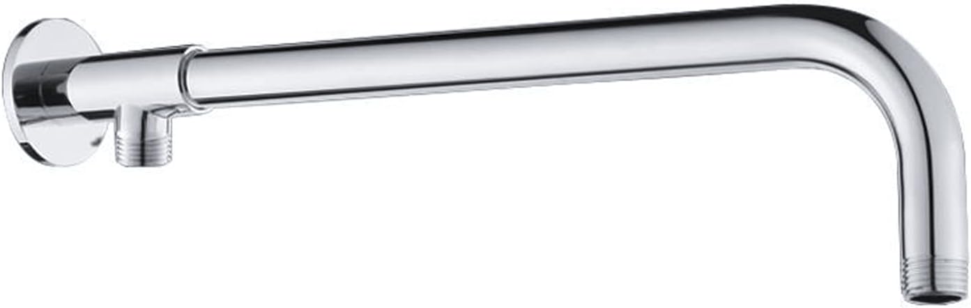 Chrome Copper Shower Arm 16 Inches Right Angle Wall Mount