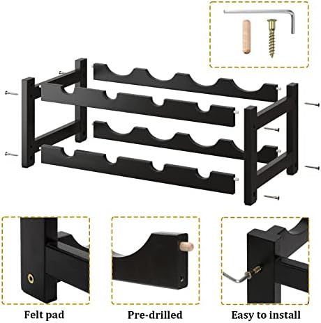 BAMEOS 8-Bottle Freestanding Bamboo Wine Rack