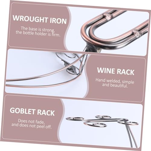 Cabilock Iron Wine Bottle Goblet Rack