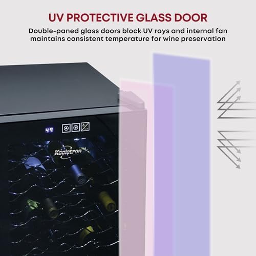 Koolatron 20 Bottle Wine Cooler with UV Glass Door