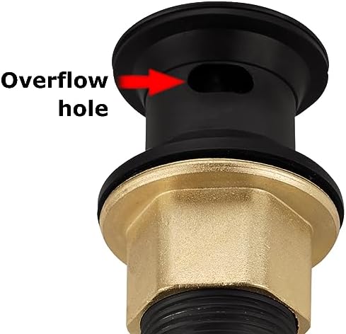 PARLOS Pop Up Drain Stopper with Overflow Matte Black