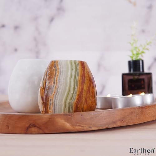 EARTHEN CRAFTS Marble Salt Pepper Egg Shape Set of 2