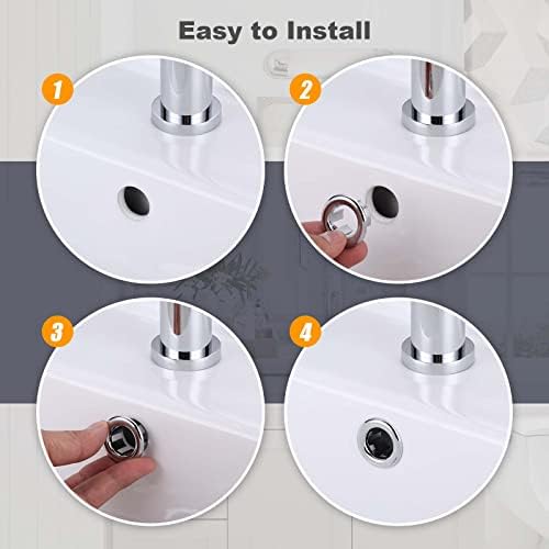2 Pack Sink Overflow Ring Chrome 1
