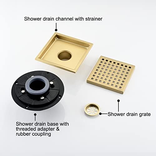 YLIEHS Square Drain Cover for Showers and Kitchens