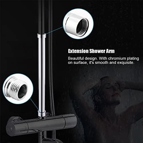 Haofy Extra Long Adjustable Shower Head Arm with Locking Screw 1