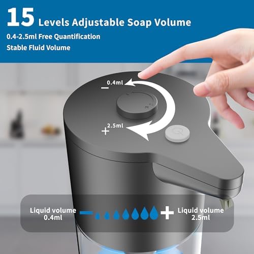 Aunmaon Automatic Touchless Hand Soap Dispenser with 15 Levels Adjustment