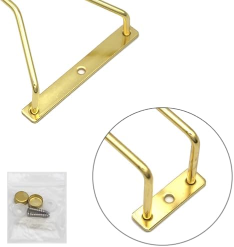 RedDreamer 14-Inch Gold Wine Glass Rack Set of 4
