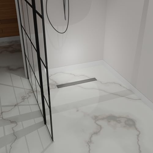 Sunrosa 24 Inch Linear Shower Drain with PVD Coating