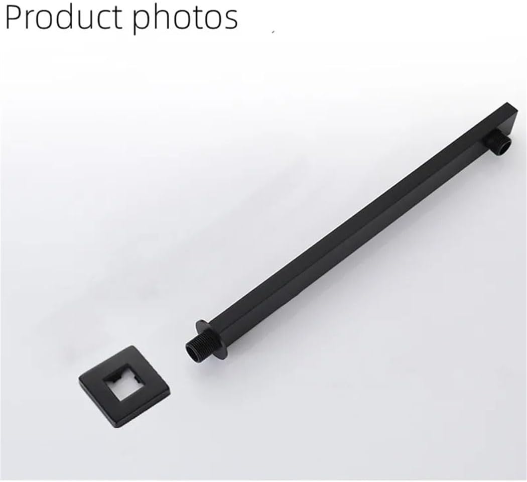 Black Stainless Steel Shower Arm with 50-70CM Extension