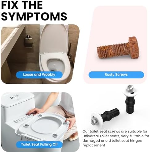 SDTC Tech Toilet Seat Hinge Bolt Set 6 Pack