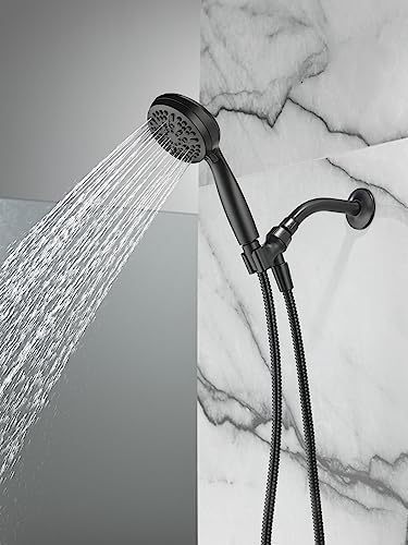 Delta 5-Spray Handheld Shower Head with Hose Matte Black