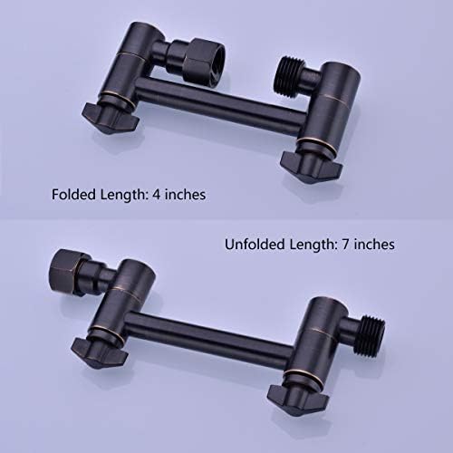 TRUSTMI Adjustable Shower Arm 4 Inch Brass Combo