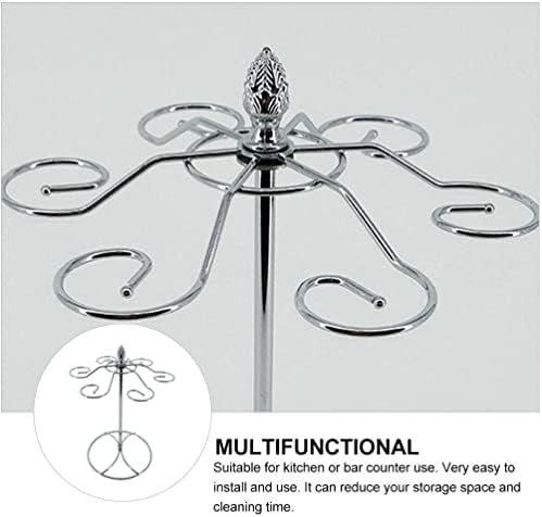 Cabilock 6 Hook Wine Glass Stand for Kitchen and Bar