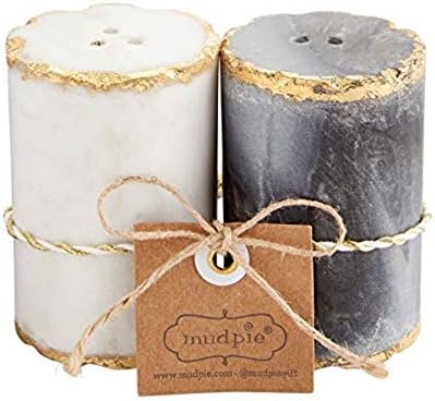 Mud Pie Marble Salt and Pepper Shaker Set