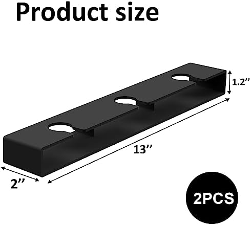 Vaisoeny Wine Glass Holder 2 Pack Black No Drilling
