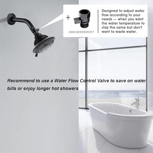 BRIGHT SHOWERS High Pressure Showerhead with 5 Spray Settings