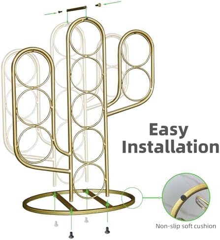 Mandaiter 10 Bottles Wine Rack with Cactus Design