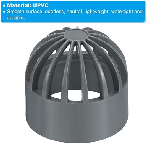 PATIKIL 40mm ID Round Drain Grate Cover UPVC Gray