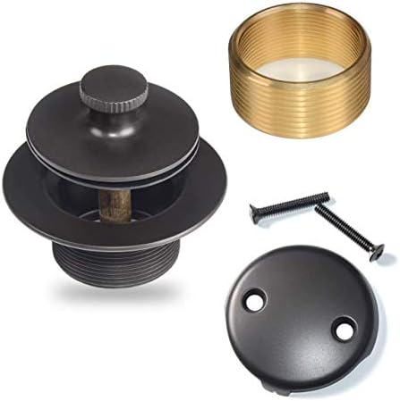 Uni-Green Matte Black Bathtub Drain Kit with Hair Catcher