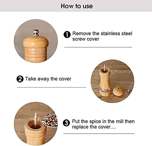 TIANYUU Salt Pepper Grinder Set - Pack of 2