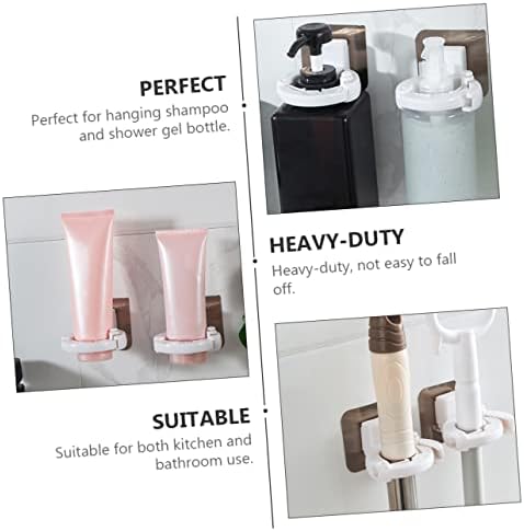 Ciieeo Wall Mounted Shampoo Gel Bottle Rack Adhesive No Holes