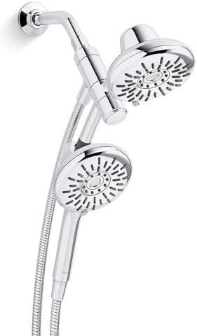 KOHLER Freespin Bellerose 3-Spray Dual Wall Mount Fixed Handheld Shower Head