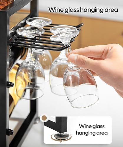 Vilaxing Countertop Wine Rack 8 Bottles 12 Glasses 1