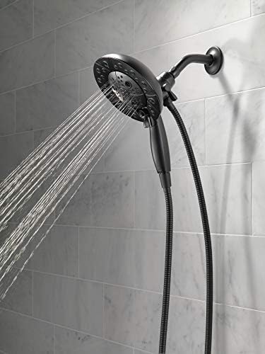 Delta H2Okinetic 5-Spray Dual Shower Head with Handheld and Matte Black Docking