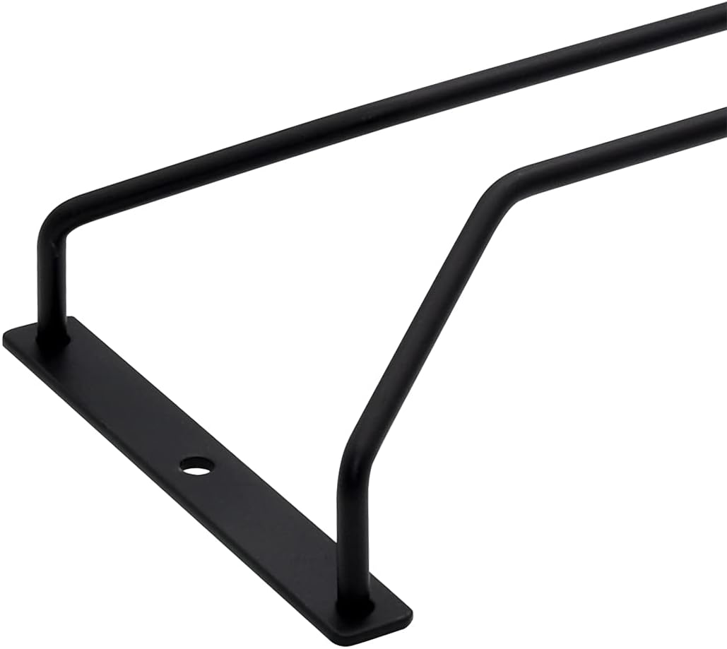 96-Inch Wine Glass Rack Set - 3 Pack Black Metal Organizer