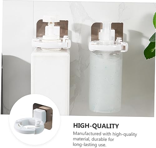 PRETYZOOM 3Pcs Adhesive Shower Gel Holders Wall Mounted Storage Racks