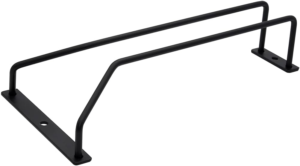 96-Inch Wine Glass Rack Set - 3 Pack Black Metal Organizer