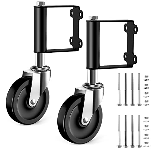 Ronlap Heavy Duty Gate Wheels 220 Lbs 4 Inches Black 2 Pack 1