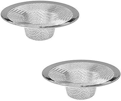Stainless Steel Drain Hair Catcher 2 Pcs by Lechay