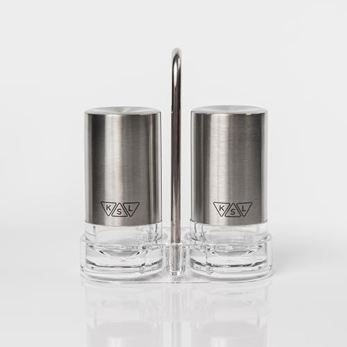 KSL Original Glass Salt and Pepper Shakers Set