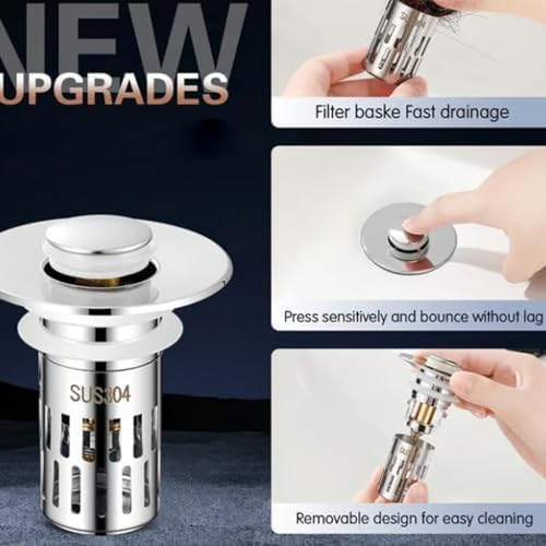 Lexoyes Universal Stainless Steel Drain Strainer