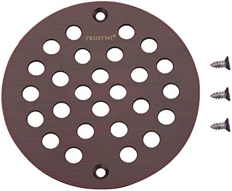 TRUSTMI 4 Inch Screw-in Shower Drain Cover Oil Rubbed Bronze