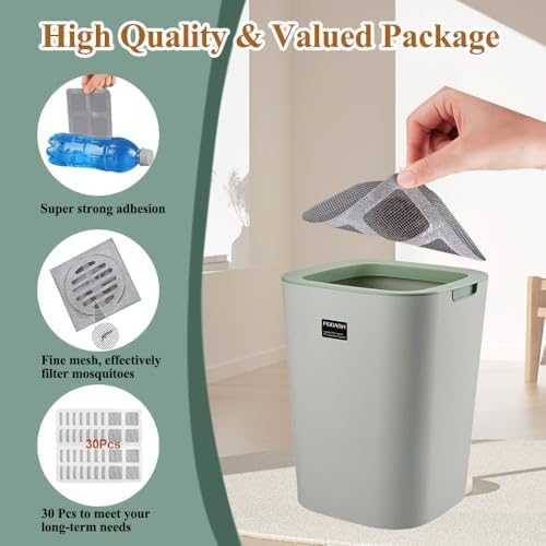 Zengerent 50Pc Drain Hair Catcher Mesh Stickers for Bathroom Bathtub Kitchen