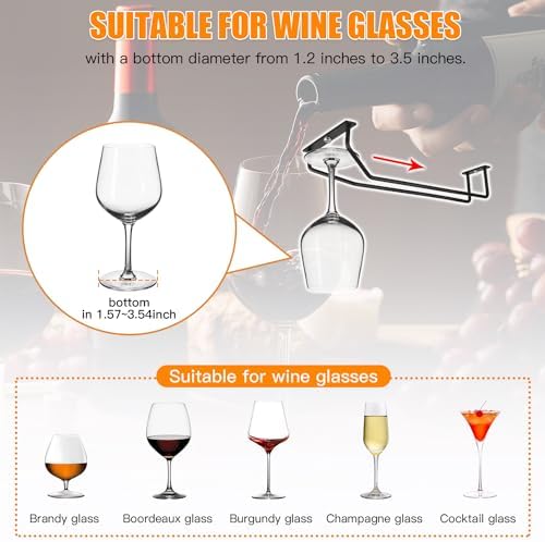Yimerlen 108 Inch Wine Glass Rack 2 Pack