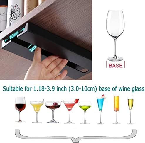 Leevcok 2 Pack White Wine Glass Holder