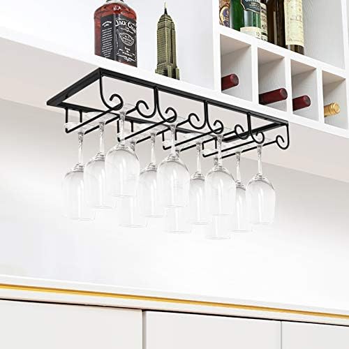 MOCOUM Stemware Rack Under Cabinet 4 Rows 2 Pack