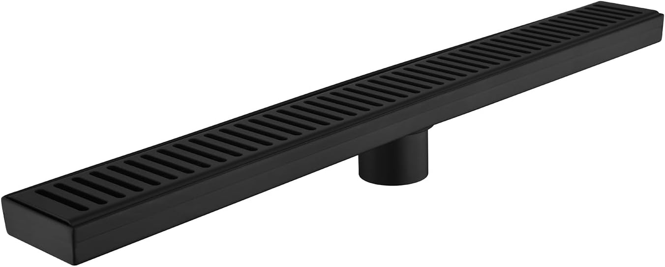 Udorich 24 Inches Linear Shower Drain with Hair Strainer and Leveling Feet