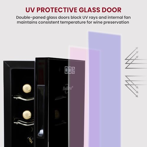 Koolatron 6 Bottle Wine Cooler with UV Glass Door