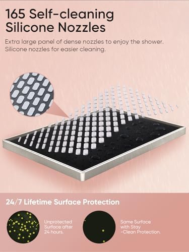 Cobbe 118 Inch Rain Shower Head with 6 Modes Handheld Combo