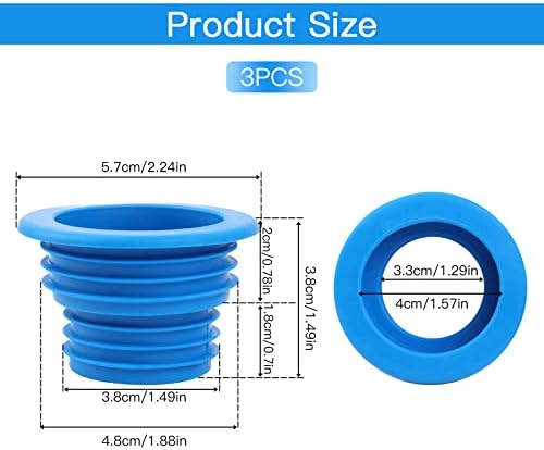 3Pcs Silicone Drain Plug for Universal Fit Drain Hose