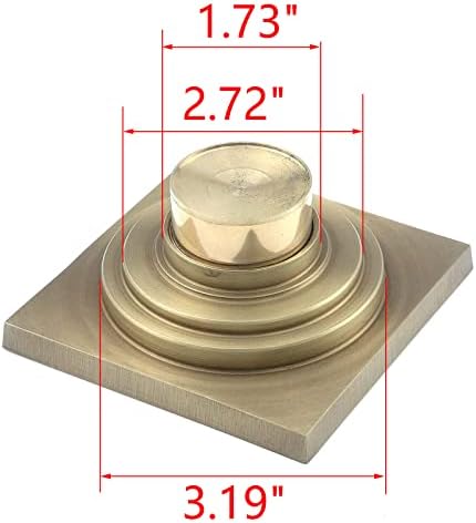MY MIRONEY 4 Inch Brass Drain Strainer with Rattan Carving