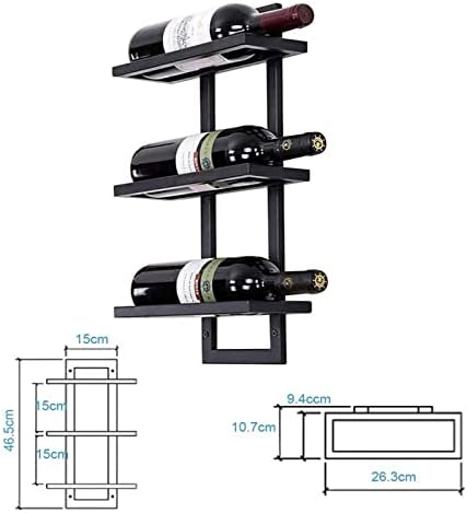 ALDEPO Wine Rack Wall-Mounted Iron Metal Storage
