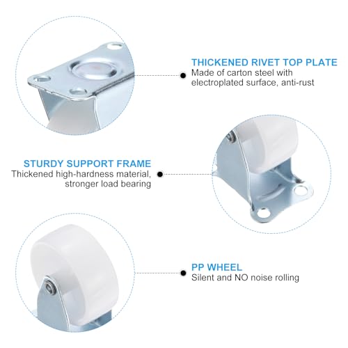 PATIKIL 15 Rigid Caster Wheels 4 Pack for Furniture